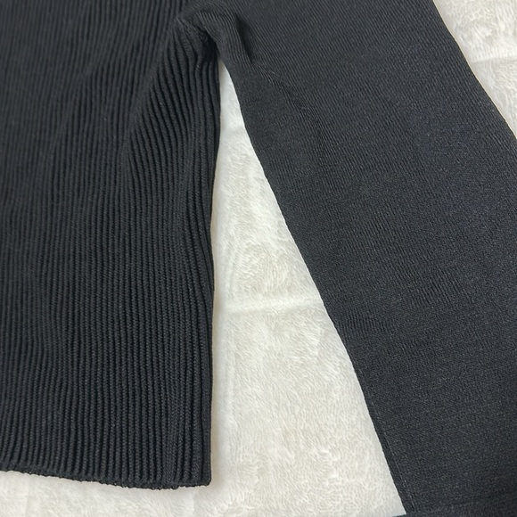 Zara‎ Knit Black Ribbed Long Sleeve Stretch Crop Top Sweater, Women’s Medium - Picture 11 of 11